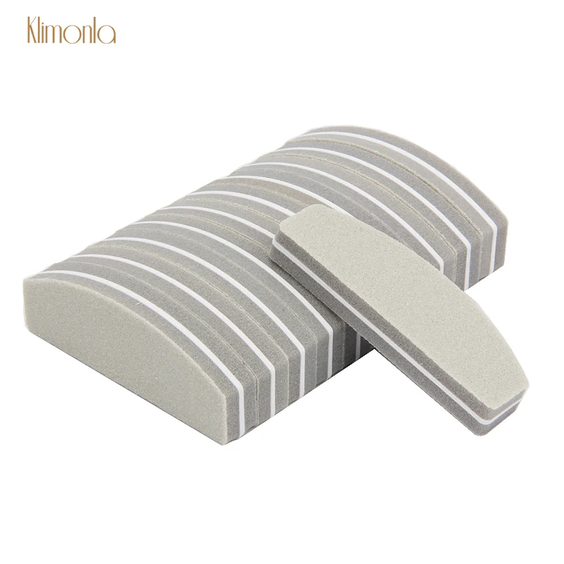 

20pcs 100/180 Gray Boat Nail File Sanding Buffer Lime a ongle Professionel Washable Buffing Sanding File Sponge Manicure Tools