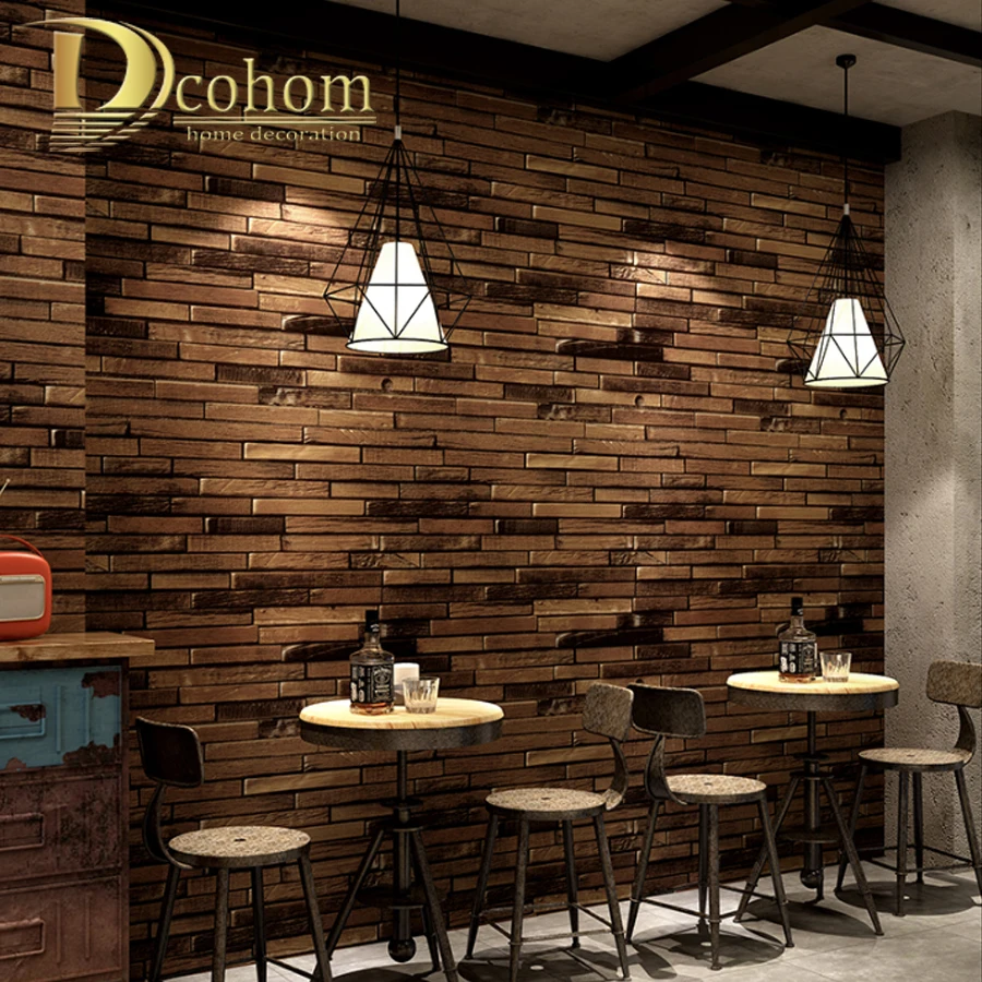 

Vintage Wood Grain Wallpaper PVC Waterproof Thickened Wallpapers For Living Room Restaurant Tapety Wall Paper Papel De Parede 3D