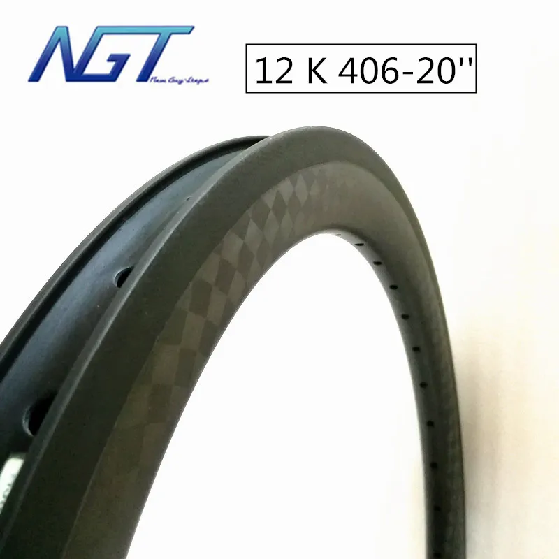 

One Pair Carbon BMX Wheels 20'' BSD 406 Bike Wheel 16 18 20 24 28 32 36 Holes Clincher Bicycle Front And Rear Wheels 12k Surface