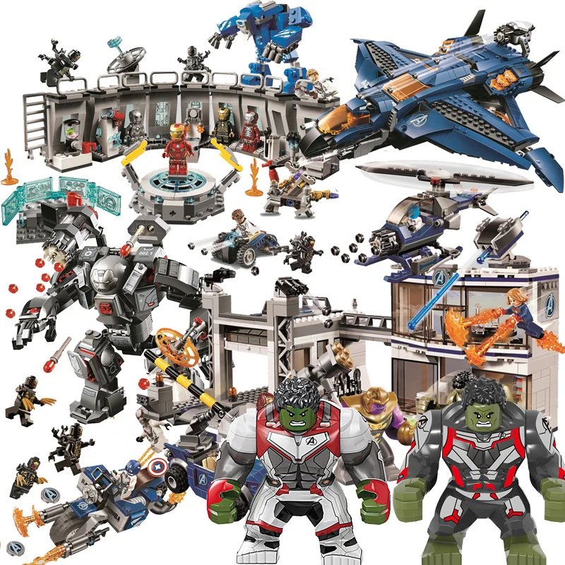 

Superheroes series Marvel Avengers 4 Endgame action Figures Building Blocks Toys Super Man Hero legoinglys 76124 76125 76126