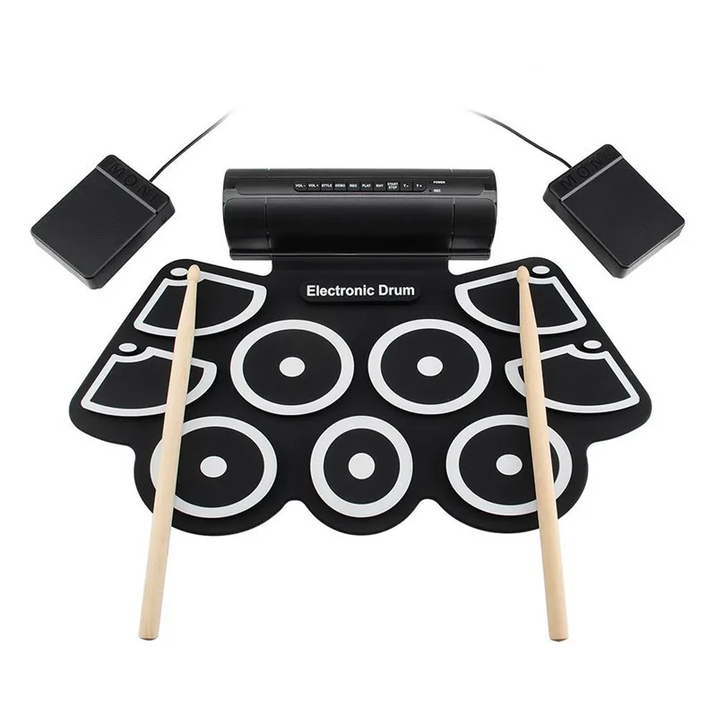 Электронный барабан ударный инструмент USB электронный барабан MD760 толстый силиконовый ручной барабан барабаны