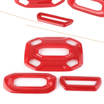 

Red Front Rear Central Roof Reading Light Cover Panel Trim For 2018 Jeep Wrangler JL