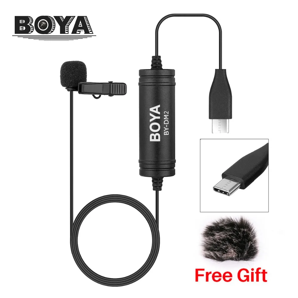 BOYA BY DM1 DM2 цифровой петличный микрофон Lavalier Клип на видео Запись с освещением порт