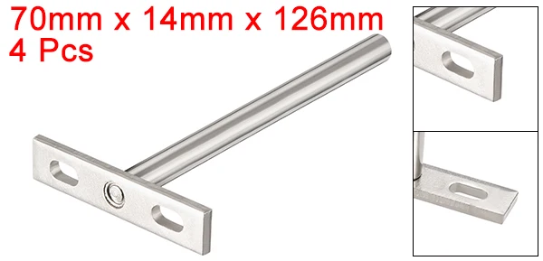Uxcell 4-Pack Hidden Shelf Brackets - 8 X 100mm Metal Floating Shelf Supports, Holds 30 Lbs Each
