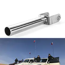 BBQ@FUKA 1Pc Stainless Steel Flagpole Bracket Flag Pole Holder Hardware Mounting Car Styling Useful Tool