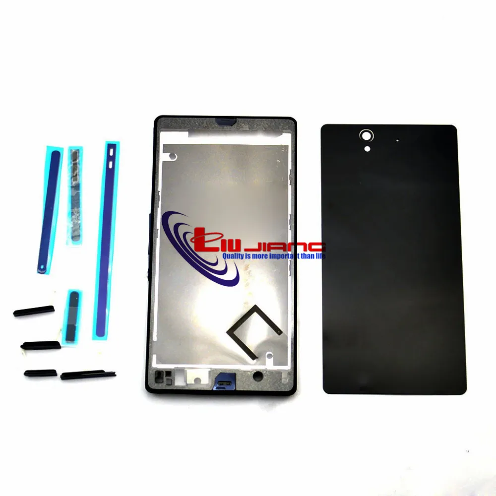 Новый полный корпус для Sony Z L36h C6602 C6603 передняя рама боковая полоса порт задняя