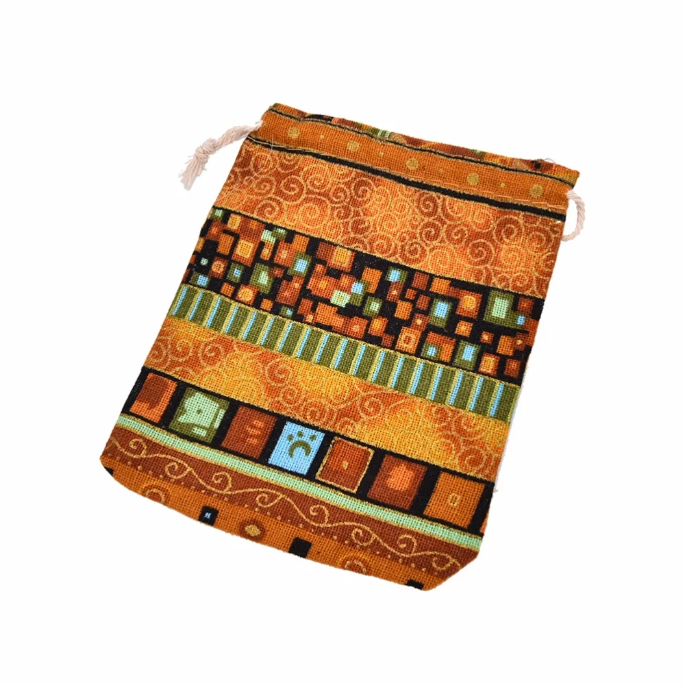 10Pcs Cotton Jewelry Bags 10Pcs Ethnic Gift Bags Stripe Tribal Tribe Drawstring Bags Christmas Jewelry Pouches