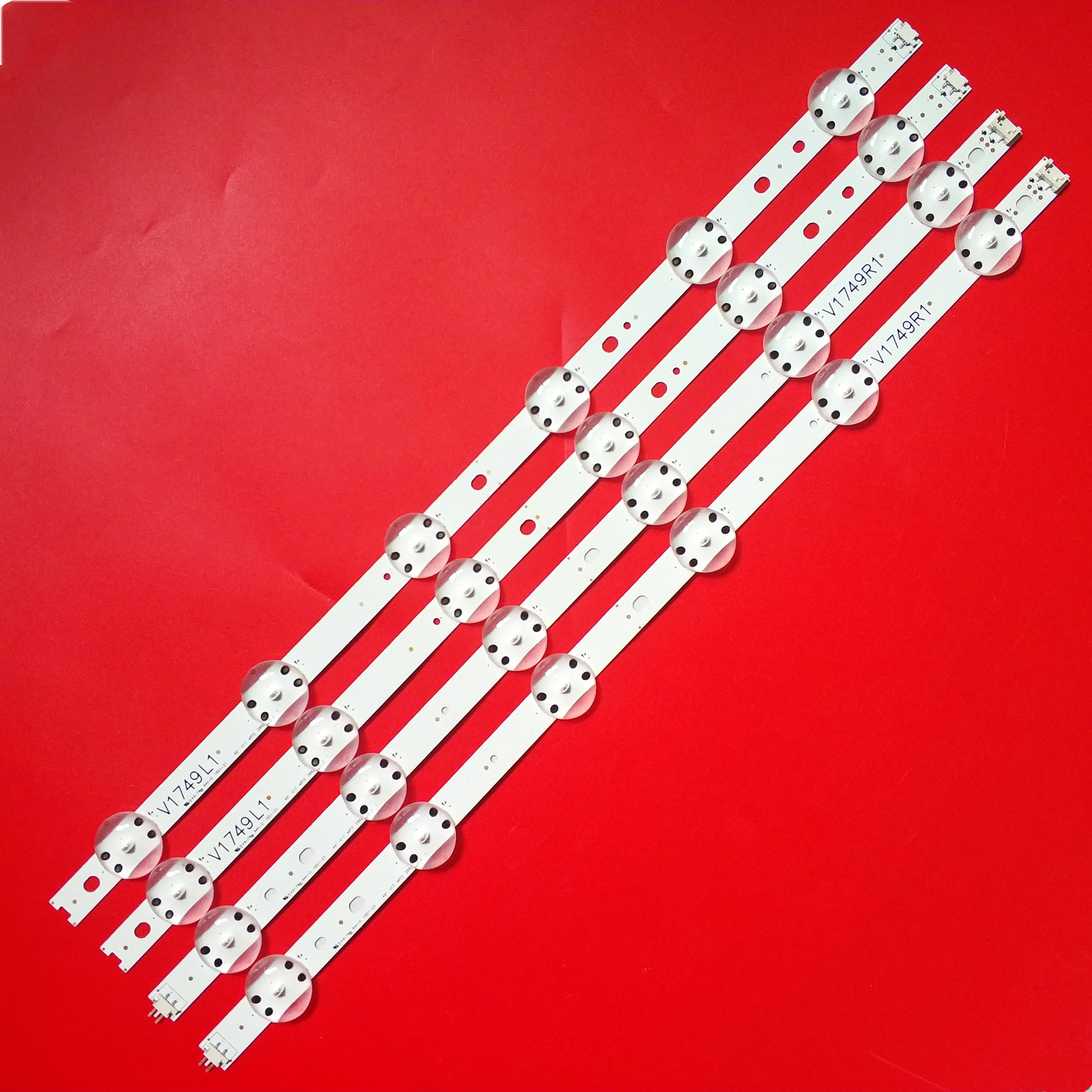 

New Kit 4 PCS LED strip For LG 49UV340C 49UJ6565 49UJ670V 49 V17 ART3 2862 2863 6916L-2862A 6916L-2863A V1749L1