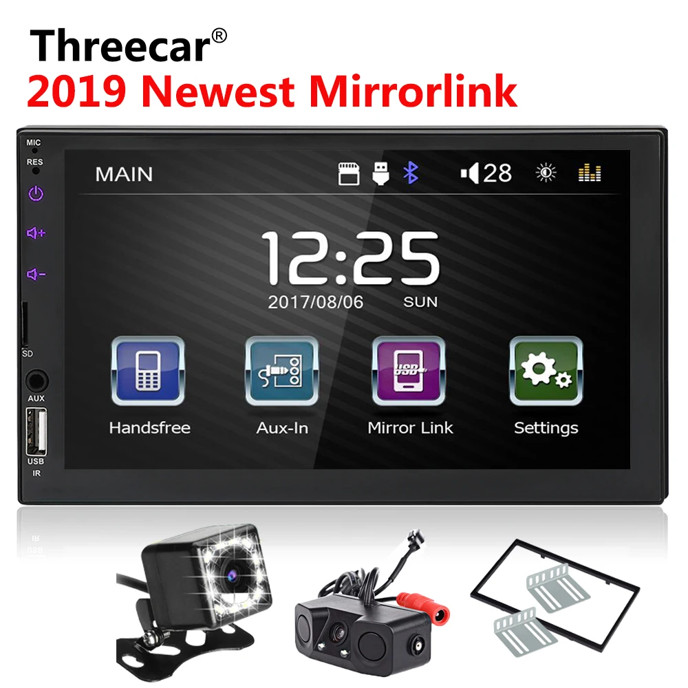 

2 din Car Radio 7" HD Autoradio Multimedia Player 2DIN Touch Screen Auto audio Car Stereo MP5 Bluetooth USB TF FM Camera