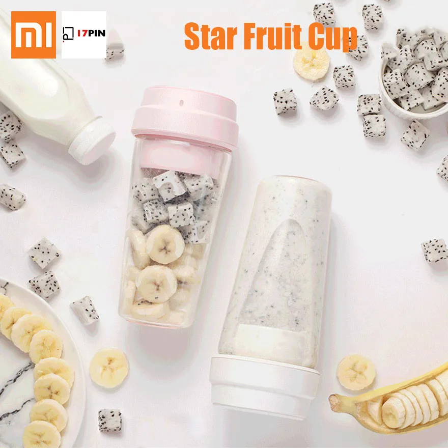 Портативная соковыжималка Xiaomi Mijia 17PIN Star Fruit Cup, сделай сам, Мини соковыжималка, 400 мл, чашка для фруктов, Магнитная Зарядка, 30 с, подходит для быстрого сока