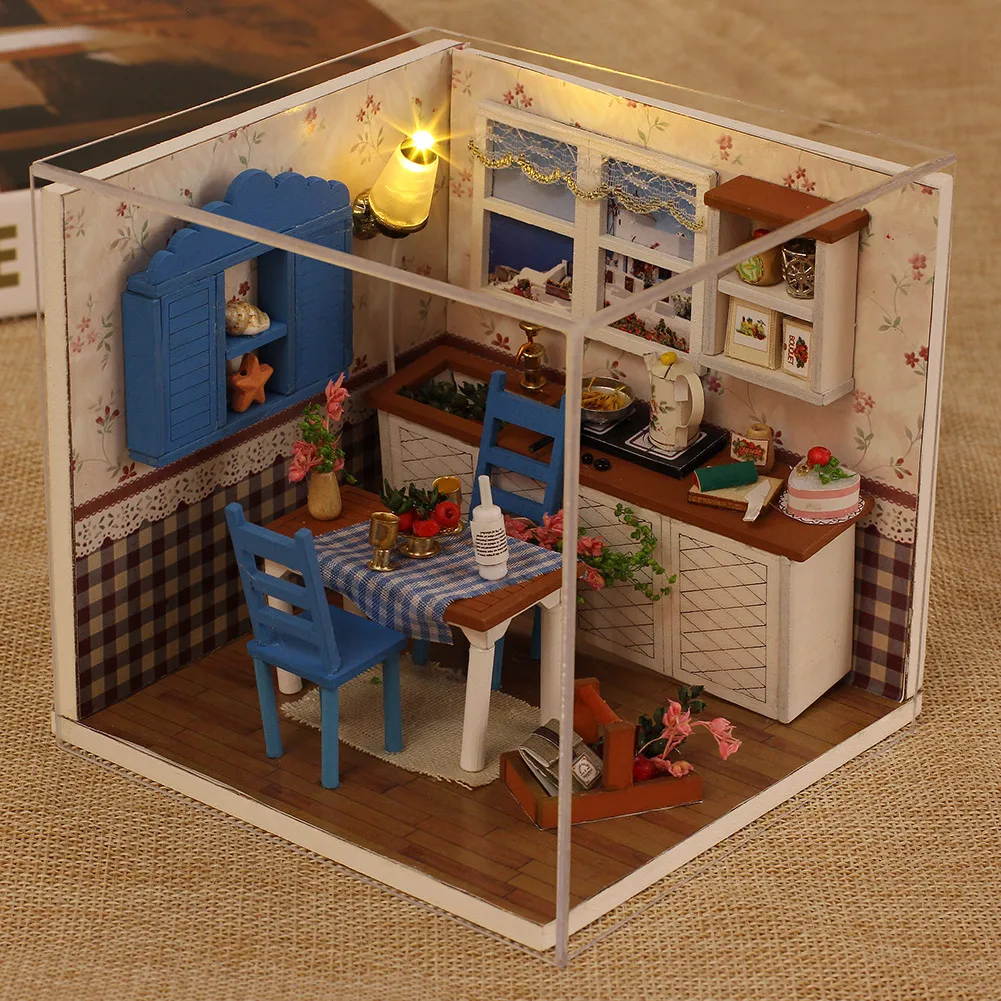 Теплый день DIY Домик ручной сборный домик Модель игрушки