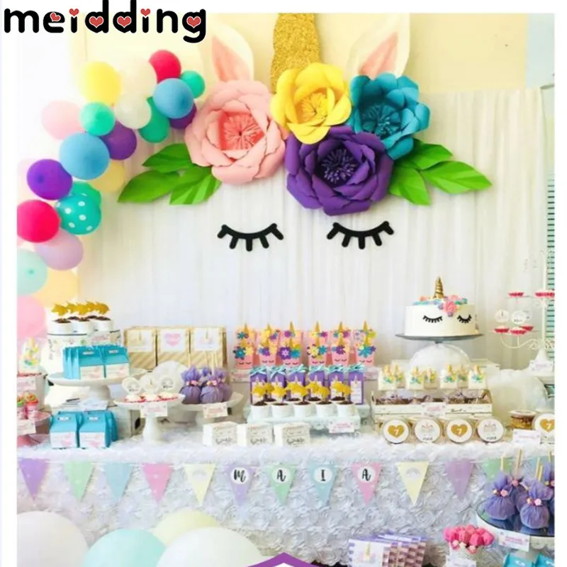 MEIDDING 1Pcs 30/40cm DIY 3D Artificial Paper Flowers