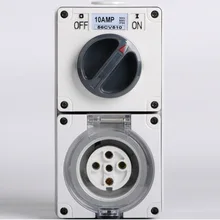 Высокое качество sp-56cv510 IP66 выключатель и розетка 5 P 10A Водонепроницаемый открытый сокет