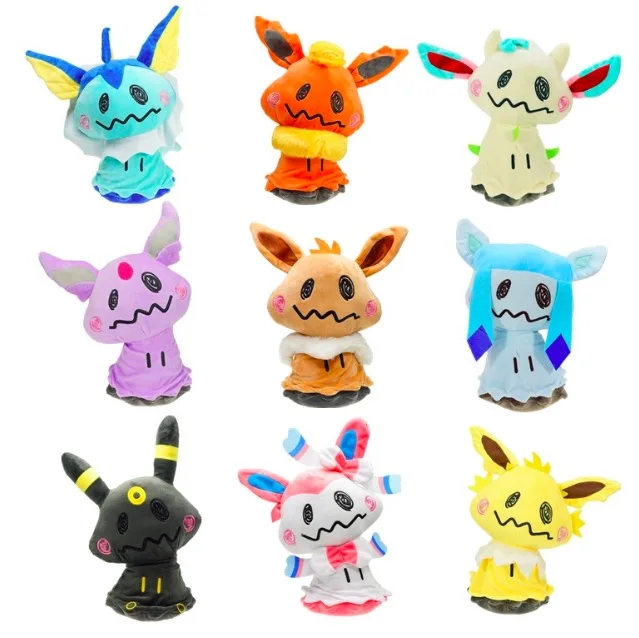 30 см карманные животные Mimikyu Q Cos Sylveon Umbreon Flareon Jolteo Eevee Мягкие плюшевые куклы игрушки Мультяшные куклы Детский подарок SA1783