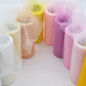 

15cm 25 yards Tulle Roll Spool Tutu Fabric Wedding Decoration Baby Shower Organza Laser DIY Crafts Birthday Party Supplies