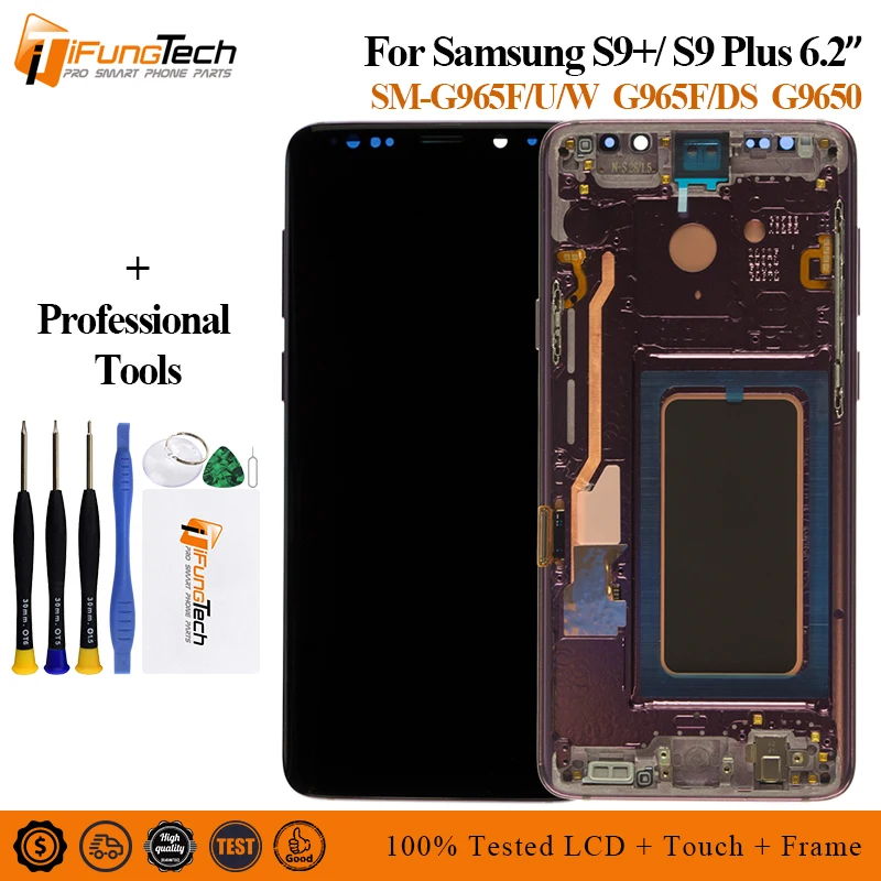 

Original For samsung S9+ LCD display s9 plus Display Touch screen digitizer assembly for samsung GALAXY G965f S9 plus G965 LCD