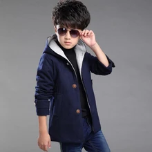 Date Garçons Manteau 2016 Mode Solide Couleur Garçons Manteau V-Col Prince Enfants Manteaux