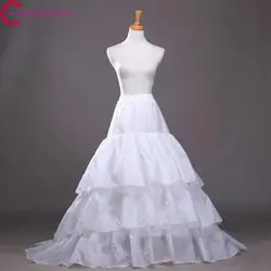 Люкс юбке 3 Обручи Новое поступление 100% Высокое качество линии длинный Тюль Нижняя Кринолины свадебное платье юбке