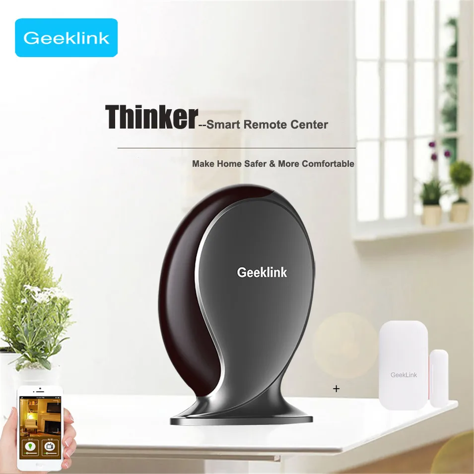 Geeklink Thinker wifi+ IR+ RF пульт дистанционного управления Siri Голосовое управление Лер для Amazon Alexa Google Home IFTTT 315/433 МГц центр безопасности