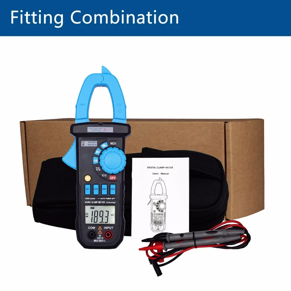 AimoTek ACM03 Plus Auto Range Digital Clamp Multimeter AC DC Current Voltage Resistance Capacitance Hz Meter Tester NCV Function AimoTek ACM03 Plus Auto Range Digital Clamp Multimeter AC DC Current Voltage Resistance Capacitance Hz Meter Tester NCV Function