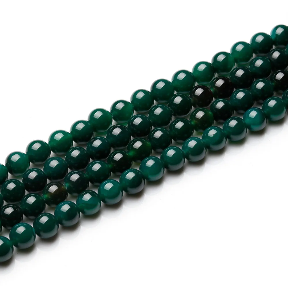 

8MM Round Natural Stone Beads for Jewelry Making Dark green Bead For DIY Bracelets and Necklace Wholesale Jewelry Accessories