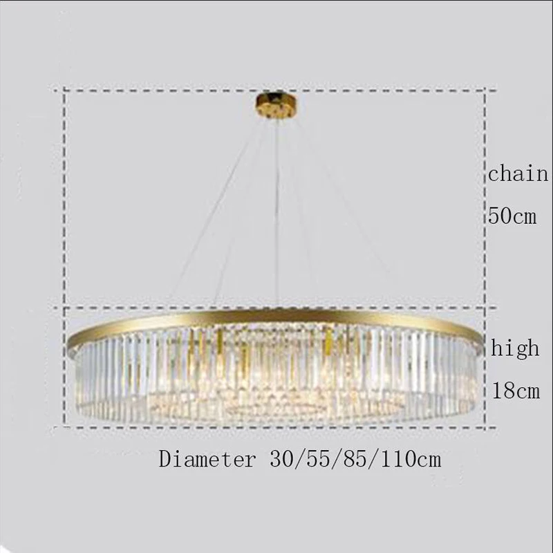 Хрустальная Круглая Люстра для гостиной, европейская креативная индивидуальная комнатная люстра, простая атмосферная Люстра для ресторана