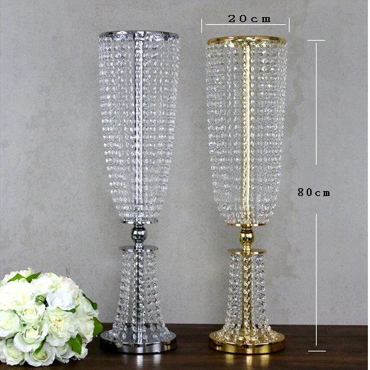 

2pcs 80cm tall acrylic crystal wedding road lead wedding centerpiece event wedding decoration/ event party decoration for table