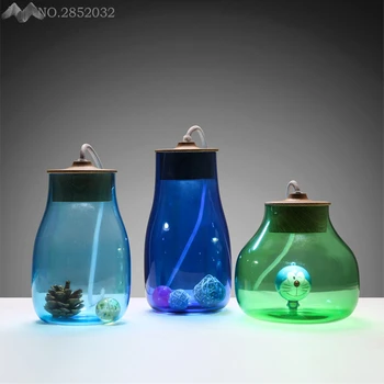 

JW Modern Personality Children Cute Glass Bottle Table Lamp Reading Desk Lamp Bedroom Study Eye Protection Learning Light Decor