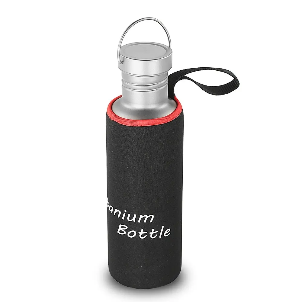 

Tomshoo 750Ml Full Titanium Water Bottles Portable Adult Ultralight Outdoor Sports Travel Camping Hiking Bottle With Extra Lid