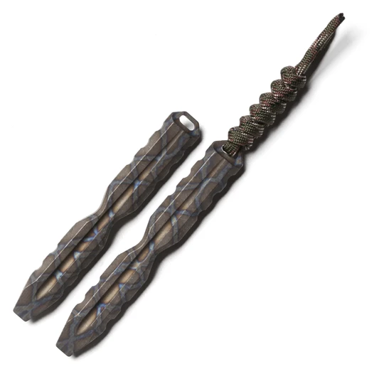 TWO SUN Original Crowbar titanium anodic oxidation Staple Round Shank Flat Head Pointed Pry Bar camping hunting EDC | Инструменты