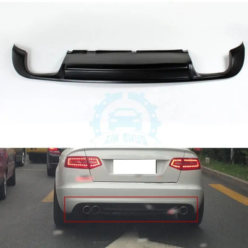 

Matt Black Rear Lip Diffuser Kits Fit for Audi A6 Non-Sline Bumper 2009 2010 2011