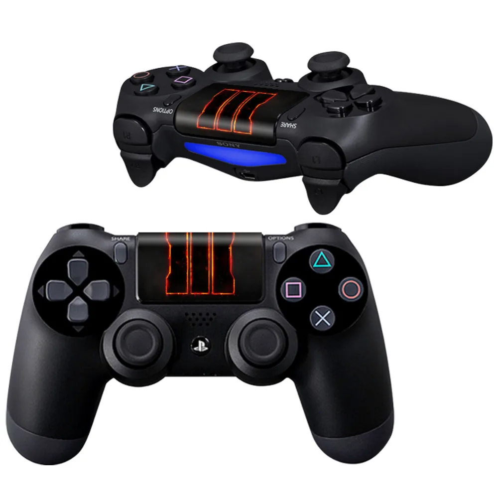 2 шт в партии Черный Op3 дизайн Виниловые наклейки кожи для Sony PS4 контроллер