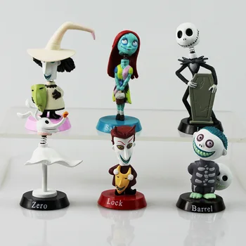 

Anime Nightmare Before Christmas Jack PVC doll Action Figures Toy 6pcs/Set