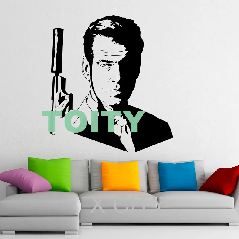 10 видов конструкций 007 фильм Грейс Джонс силуэт стены Художественная наклейка украшение дома Настенная Фреска Съемный декор комнаты стикер s - Цвет: H63cm x W57cm