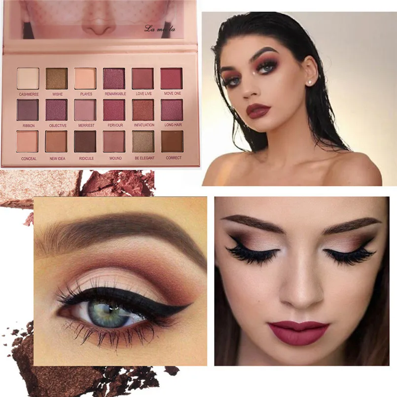 

Fashion Cosmetics Makeup 18 Color New Fashion Shimmer Eyeshadow Palette Glitter eyeshadow Cosmetics palette H1