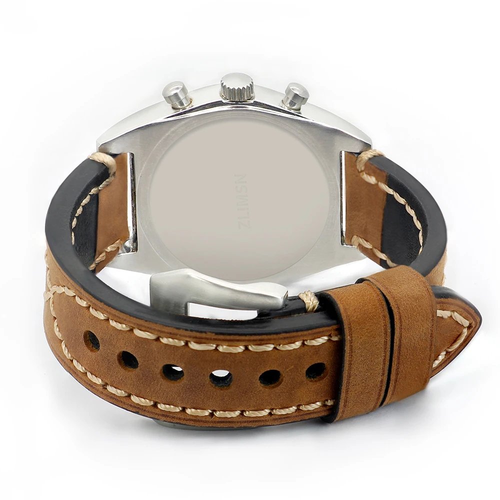 ZLIMSN мужские часы ремешок для Panerai 20 22 24 26 мм черный коричневый ремешок из нержавеющей стали Пряжка наручный ремень натуральная кожа