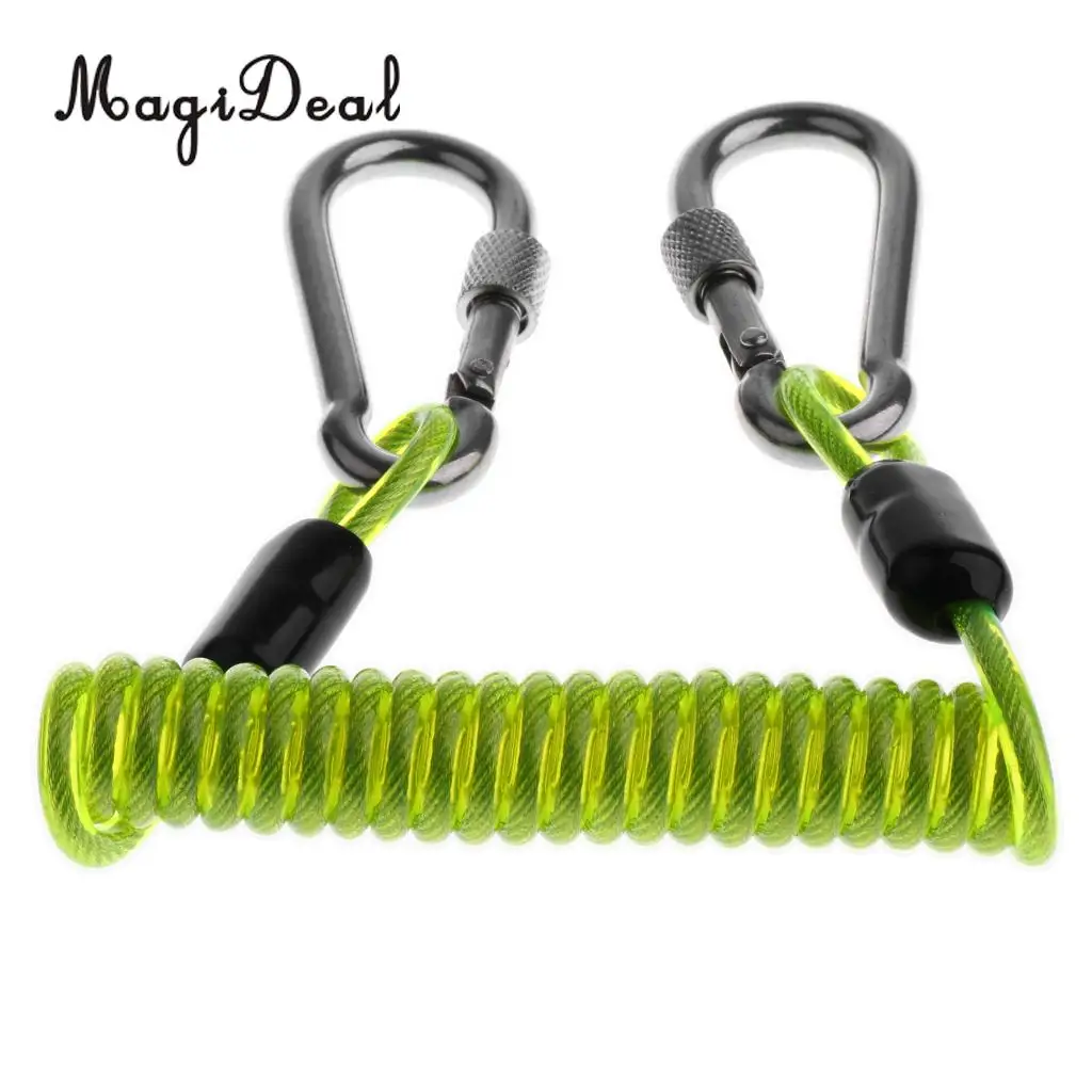 MagiDeal Professional Scuba Diving Spiral Spring Coil Lanyard Safety Emergency Tool for Outdoor Climbing Underwater Photography