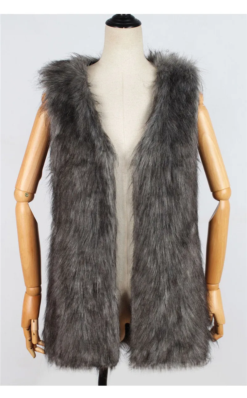 Women's autumn and winter new imitation fur sleeveless shirt vest European and American fashion fashion explosion models women's vest wild (10)