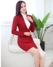 New 2015 Autumn And Winter Career Work Suits Professional Jackets And Skirt Uniform Styles Ladies Office