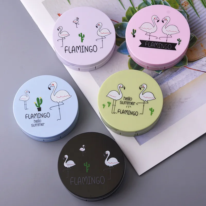 

1 Pcs High Quality ABS Round Contact Lenses Case With mirror Portable Travel Container Holder Storage Soaking Box Free Shipping