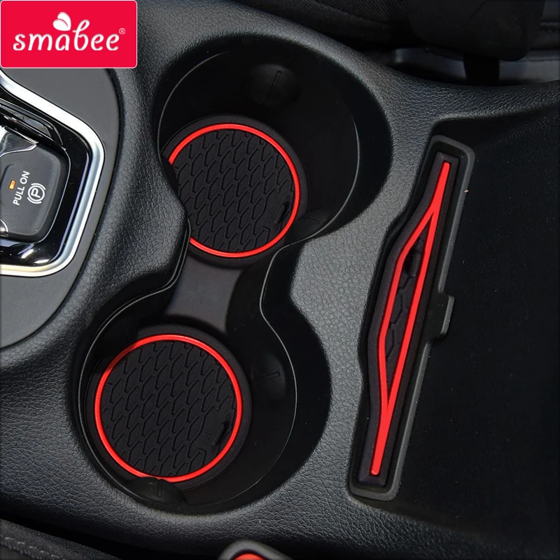 Нескользящий Резиновый коврик Smabee для Jeep Cherokee KL 2014-2019 аксессуары подстаканники