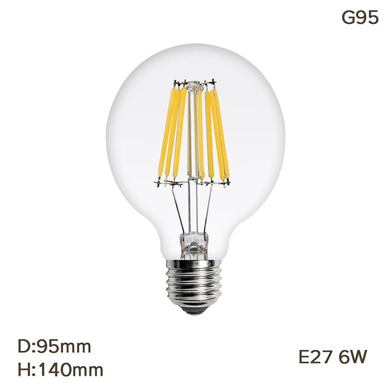 G95 6W 220V Винтажные Ретро подвесные светильники, пеньковая веревка, подвесной светильник, lamparas de techo colgante, современный подвесной промышленный декор, светодиодные лампы - Цвет корпуса: G95 6W 220V