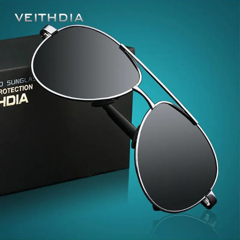 Бренд VEITHDIA классические модные солнцезащитные очки для мужчин мужские