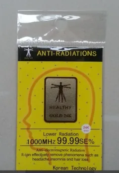 

Factory wholesale gold anti radiation sticker for mobile phone , anti radiation chip single or double people, free shiping