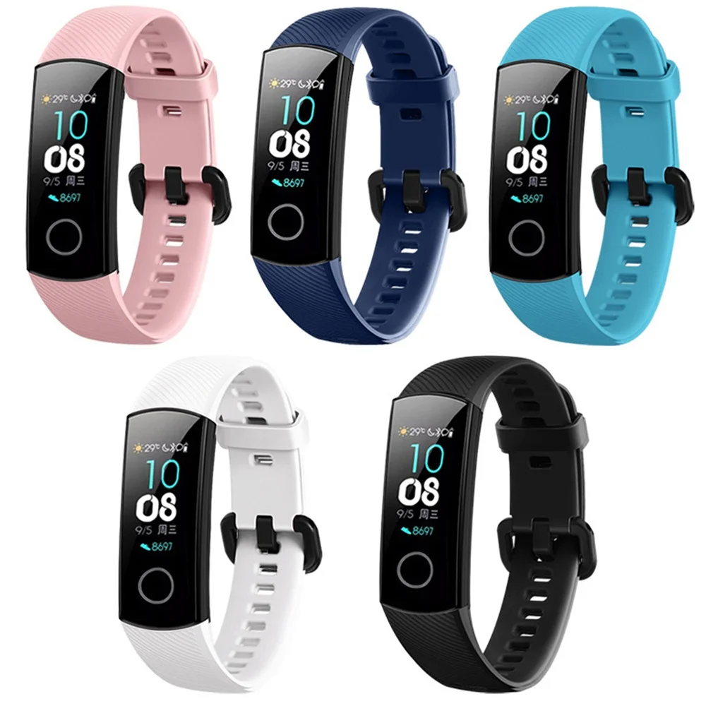 

Ollivan Wrist Strap For Huawei Honor Band 4 Smart Wristband Silicone Colorful Replaceable Smart Watch Band For Huawei Honor 4
