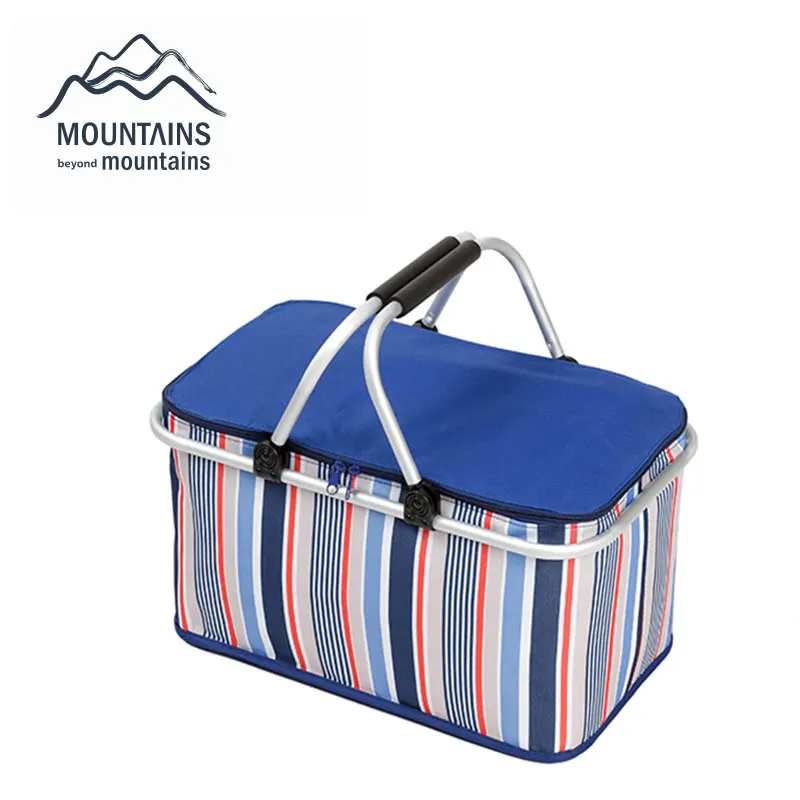 32L Large Ice Bag Folding Picnic Insulated Bag BBQ Meat Drinks Cooler