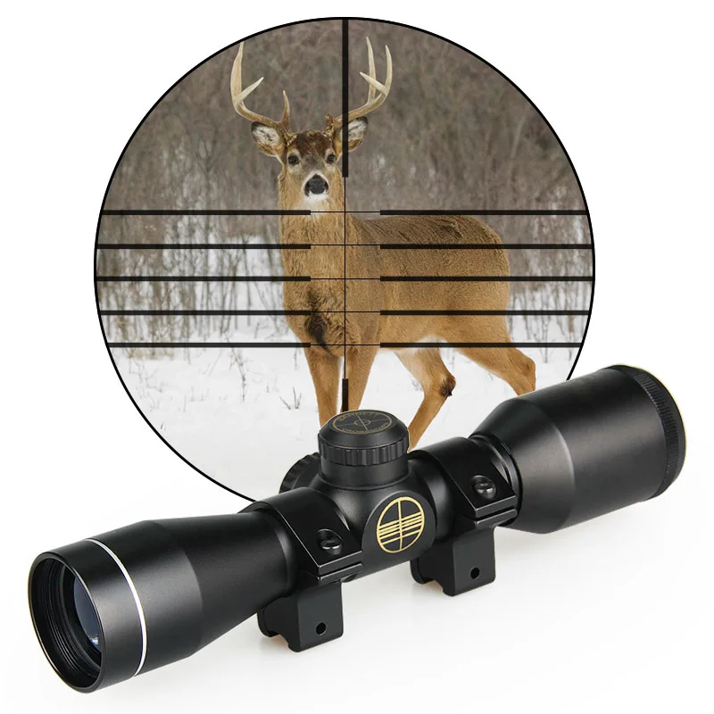 Tactical 4x32 Rifle Spotting Scope With Mount For Hunting Shooting HS1