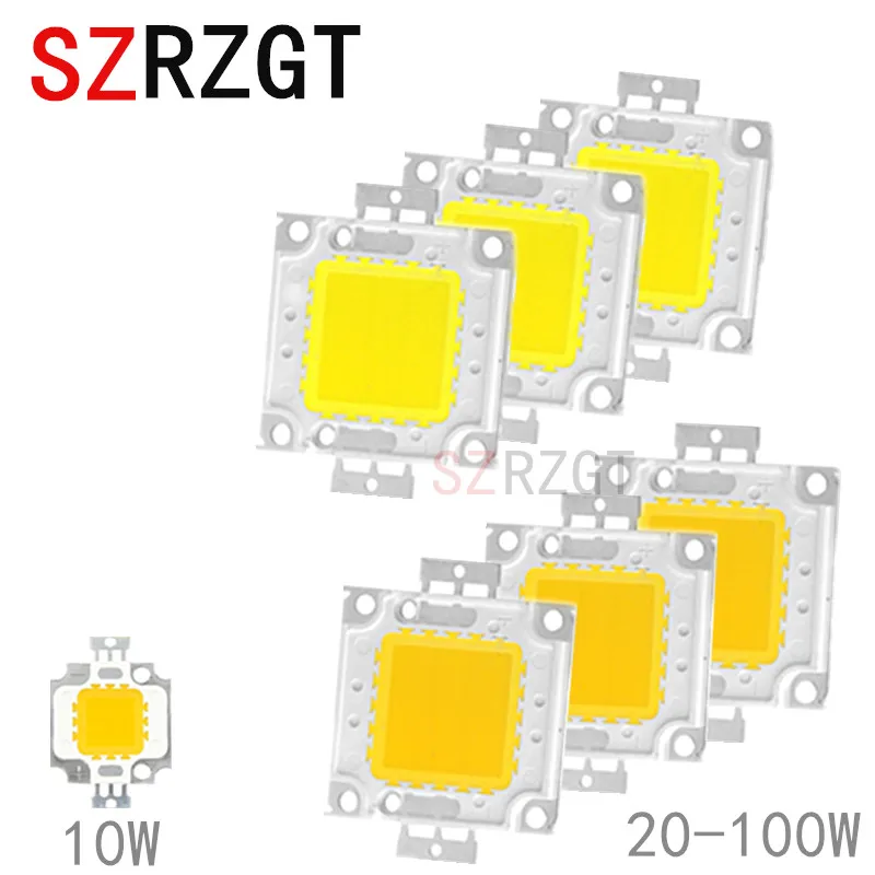 

High Power Epistar Cob Led Integrated Chip 12V - 15V 10W 20W 30W 50W SMD White Chips for Floodlight Lawn lights Spotlight