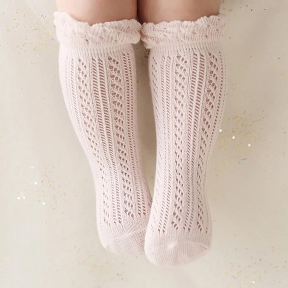 Baby Girl Boy Socks Summer Toddler Infant Baby Cotton Thin High Lace