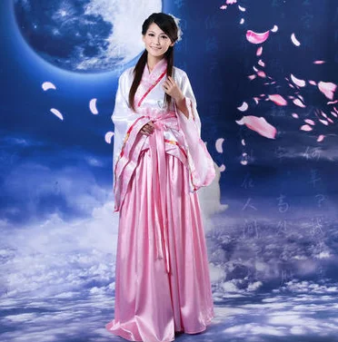 Костюм женский костюм Тан маскарадный костюм Китайский древний костюм m-xxl красный синий розовый играть вечернее платье - Цвет: Pink